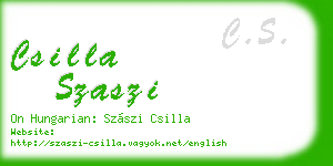 csilla szaszi business card