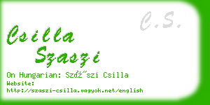 csilla szaszi business card